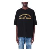 Dsquared2 Kortärmad rund hals T-shirt Black, Herr