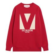 Valentino Garavani Crewneck Sweatshirt Red, Dam