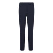 Max Mara Blå Slim Fit Byxor Höj Garderoben Blue, Dam