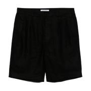 Sunflower Linne Veckade Shorts Black, Herr