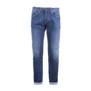 Dondup Blå Jeans med Metalllogo Blue, Herr