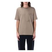 Emporio Armani Avslappnad Bomull T-shirt Beige, Herr