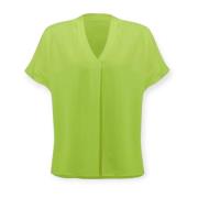 Joseph Ribkoff Polyesterblus med Modern Stil Green, Dam