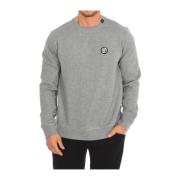 Plein Sport Rundhalsad Sweatshirt med Brand Insignia Gray, Herr