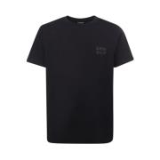 Dondup Svart Logo Print Crew-neck T-shirt Black, Herr