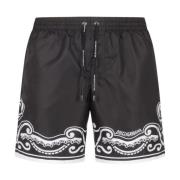 Dolce & Gabbana Bandana Print Boxer Badbyxor Black, Herr