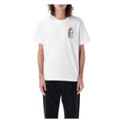 Casablanca Vit Grafisk Tryck T-shirt Ss25 White, Herr