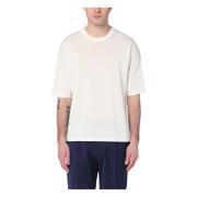 Roberto Collina Kortärmad rund hals T-shirt Beige, Herr