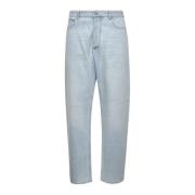 Bottega Veneta Blå Wide Leg Jeans Extra Blekmedel Blue, Herr