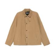 Barbour Beige Tracker Jacka med Ribbad Krage Beige, Herr