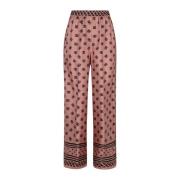 Dolce & Gabbana Silkesatin Jacquard Pyjama Byxor Multicolor, Dam