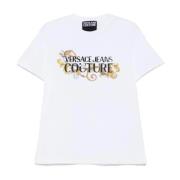 Versace Jeans Couture Vit Bomull Logo T-shirt White, Herr