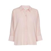 Marie Méro Rosa Oversized Blus med Våffelstruktur Pink, Dam