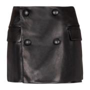 Balmain Lammskinns shorts Black, Dam