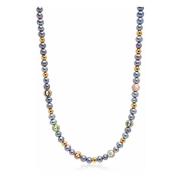 Nialaya Men&#39;s Evil Eye Black Pearl Choker Yellow, Herr