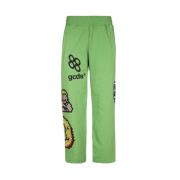 GCDS Sweatpants med tryckt logotyp Green, Herr