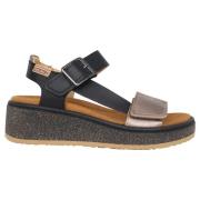 Pikolinos Svart Mix Sandal med Avtagbar Fotbädd Black, Dam