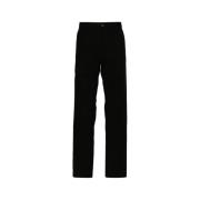 A.P.C. Svarta Corduroy Straight Leg Byxor Black, Herr