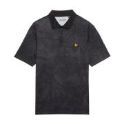 Lyle & Scott SS Polo Shirts Konturtryckt polotröja Black, Herr