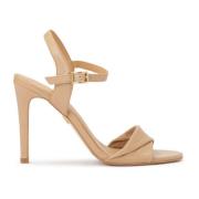 Kazar Beige sandaler med elegant sliten rem Beige, Dam