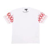 VISION OF SUPER Flames Tee Vit/Röd White, Herr