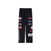 BARROW Sweatpants med Multi Skrift Black, Herr