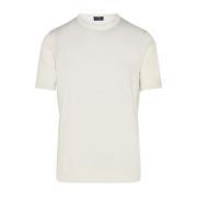 Barba Lyxig Silke T-shirt Tillverkad i Italien White, Herr