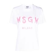 MSGM Stiliga T-shirts och Polos White, Dam