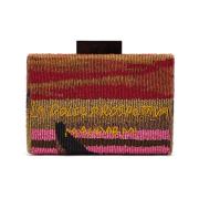 MALIPARMI Dolce Broderi Clutch BOX Multicolor, Dam