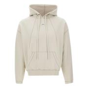 A-COLD-WALL Ljus Beige Bomull Jersey Hoodie Tröja Beige, Herr