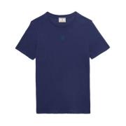 Ines De La Fressange Paris Paul bomull randig T-shirt Blue, Dam