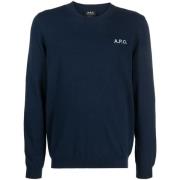 A.P.C. Blå Alois Snygg Denim Skjorta Blue, Herr