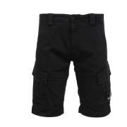 C.P. Company Svarta Cargo Byxor Stretch Bomull Regular Black, Herr