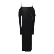 SETCHU Svart Elegant Klänning Kollektion Black, Dam