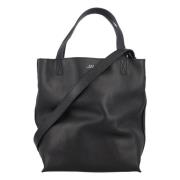 A.P.C. Svart Läder Shopper Tote Väska Black, Herr