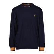 U.S. Polo Assn. Ullblandning Stickad Tröja Blue, Herr