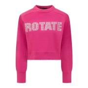 ROTATE Birger Christensen Logo Jumper Sweater Pink, Dam