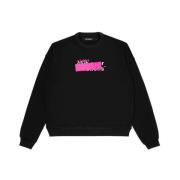 MISBHV Svart Taped Crewneck Tröja Black, Herr