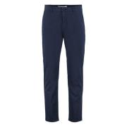 DEPARTMENT FIVE Stretch Bomulls Chino Byxor med Flap Fickor Blue, Herr