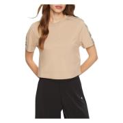 Guess Britney Crop Tee i Beige Bomull Beige, Dam