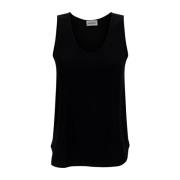 P.A.R.O.S.H. Sleeveless Tops Black, Dam