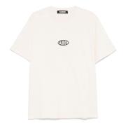 BARROW Vit T-shirt med logotryck White, Herr