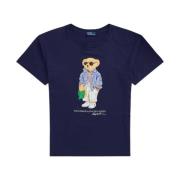 Polo Ralph Lauren Randig Navy Tee Kortärmad T-Shirt Blue, Dam