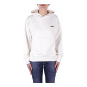 BARROW Beige Hoodie Med Dragkedja Tröja White, Dam