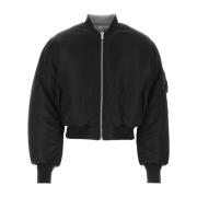 VTMNTS Svart nylon vadderad bomberjacka Black, Herr