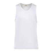 WALES BONNER Elegant Ribbad Tanktop White, Herr