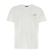 A.P.C. Klassisk Vit Bomull T-shirt White, Herr