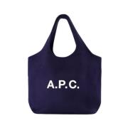 A.P.C. Blå Ull Toteväska Ninon Blue, Dam