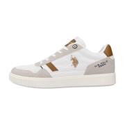 U.S. Polo Assn. Stiliga Deportivo Sneakers för Män White, Herr