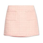 LOVESHACKFANCY Tweedkjol Adalena Pink, Dam